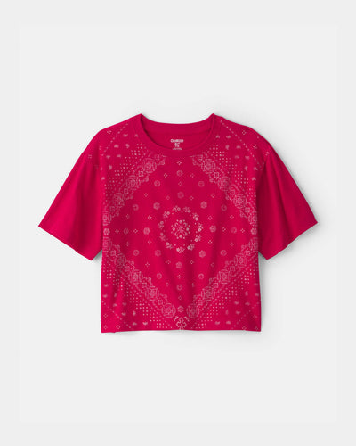 OshKosh B'gosh Qız Bandana Köynəyi - Qırmızı