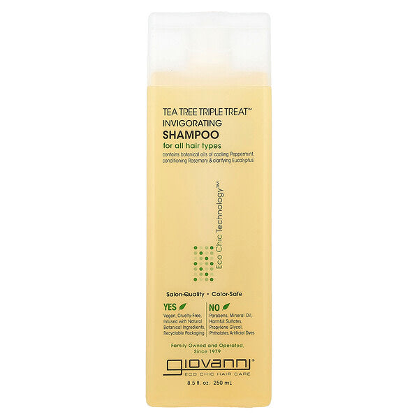 Giovanni Tea Tree Triple Treat Canlandırıcı Şampun Bütün Saç Tipleri Üçün 250ml