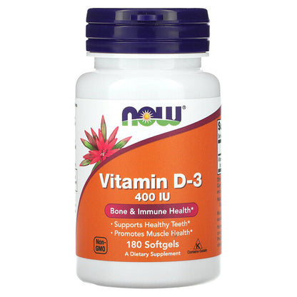 Now Foods D 3 Vitamini 400 IU 180 Soft Kapsul