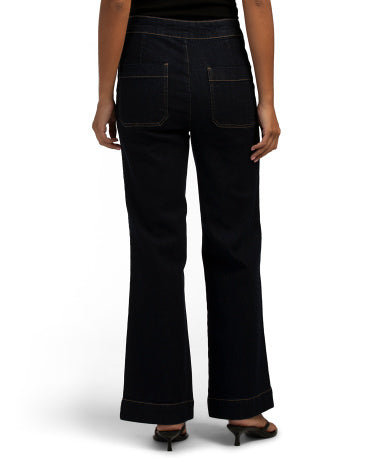 AUTRES FILLES BLACK Slim Geniş Paça Cins Şalvar