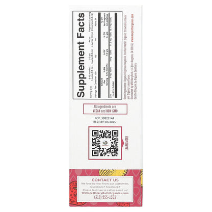 Maryruth S Üzvi İonik Sink Maye Damcıları Çiyələk Limon 3 Mg 120 Ml