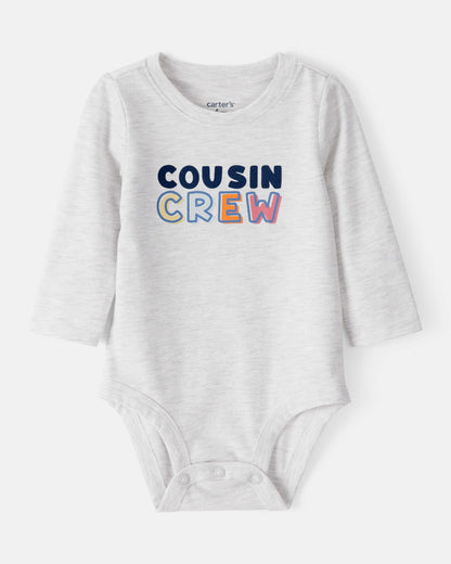 Carter's Baby Cousin Crew Uzun Qollu Qrafik Body - Boz