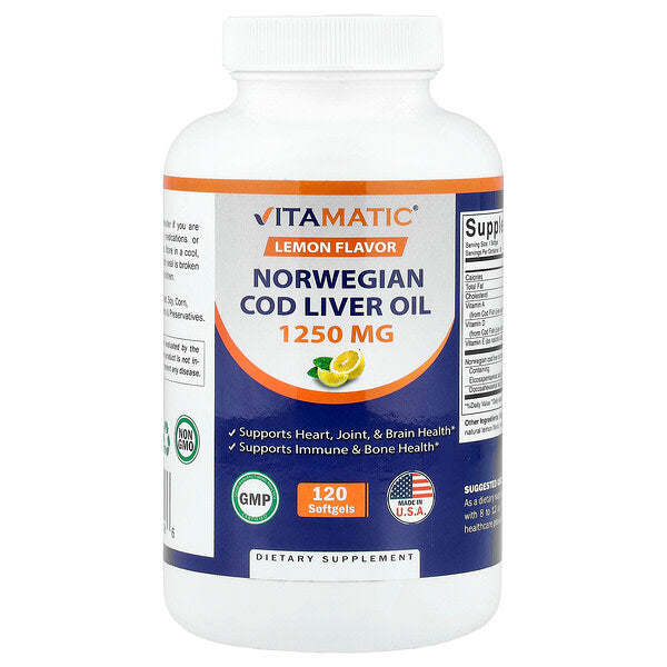 Vitamatic Norveç Cod Balıq Yağı Limon 120 Softgels