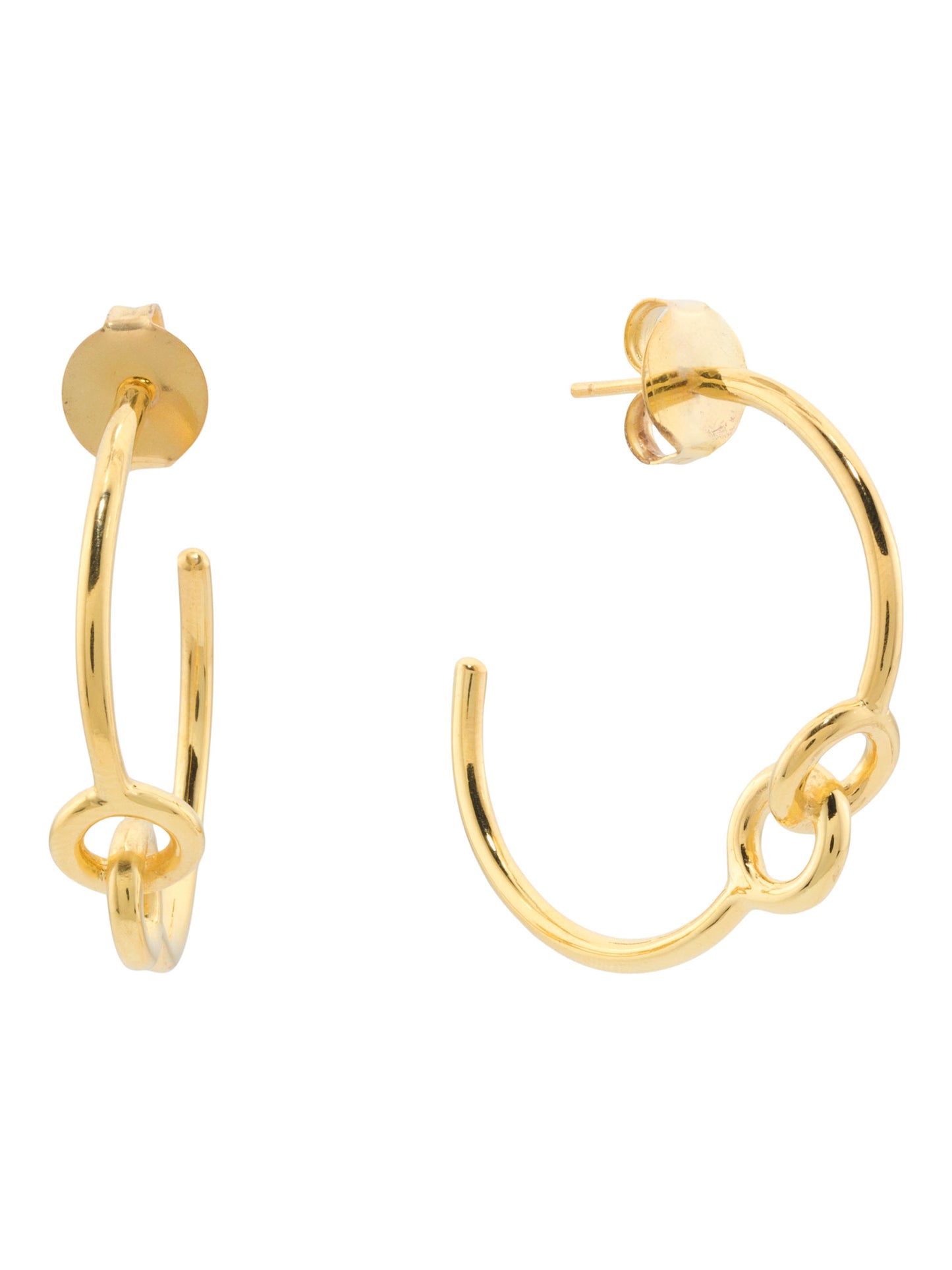 SHAANTI JEWELS Hindistanda İstehsal Edilmiş 18kt Qızılı Qaplama Zəncirli Halka Sırğalar