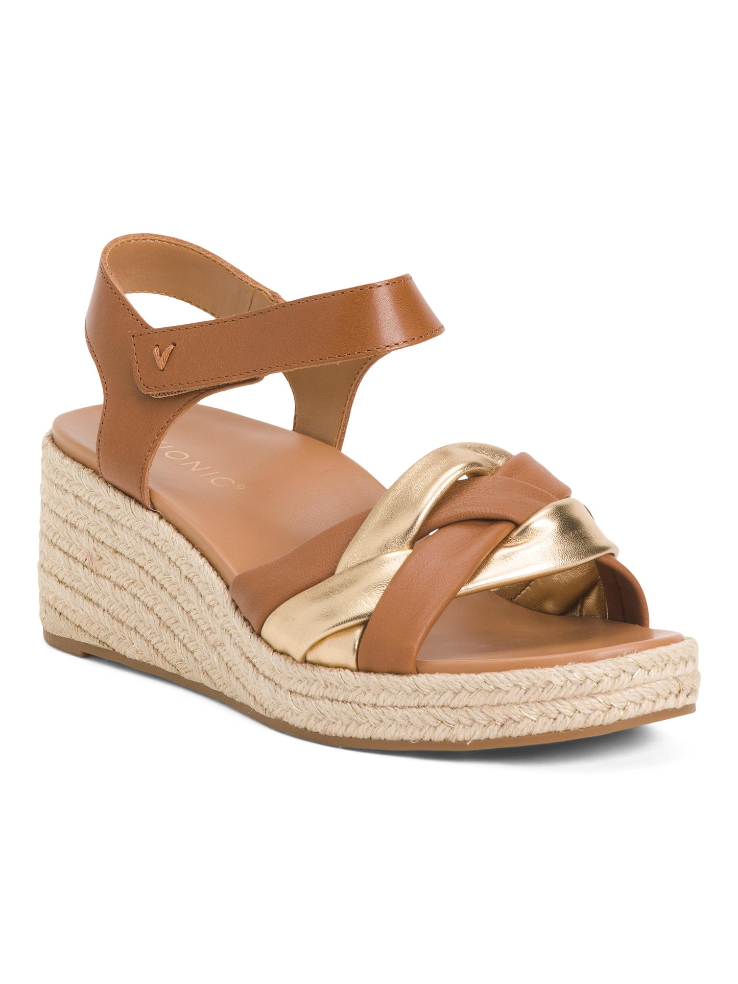 VIONIC Geniş Dəri Saratoga Rahat Cunqə Sandal