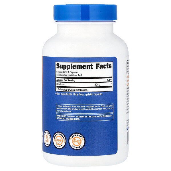 Nutricost Melatonin 20 Mg 240 Kapsul