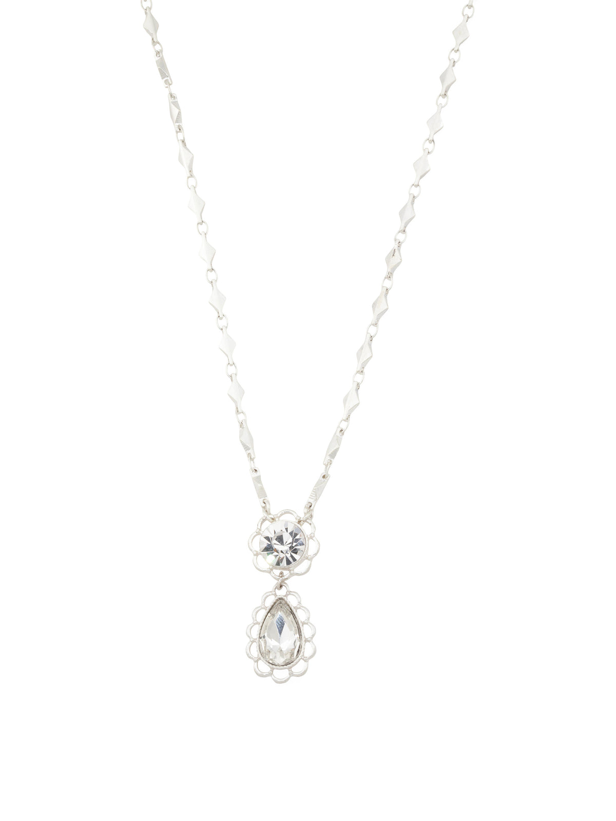 Crystal Teardrop Pendant Necklace