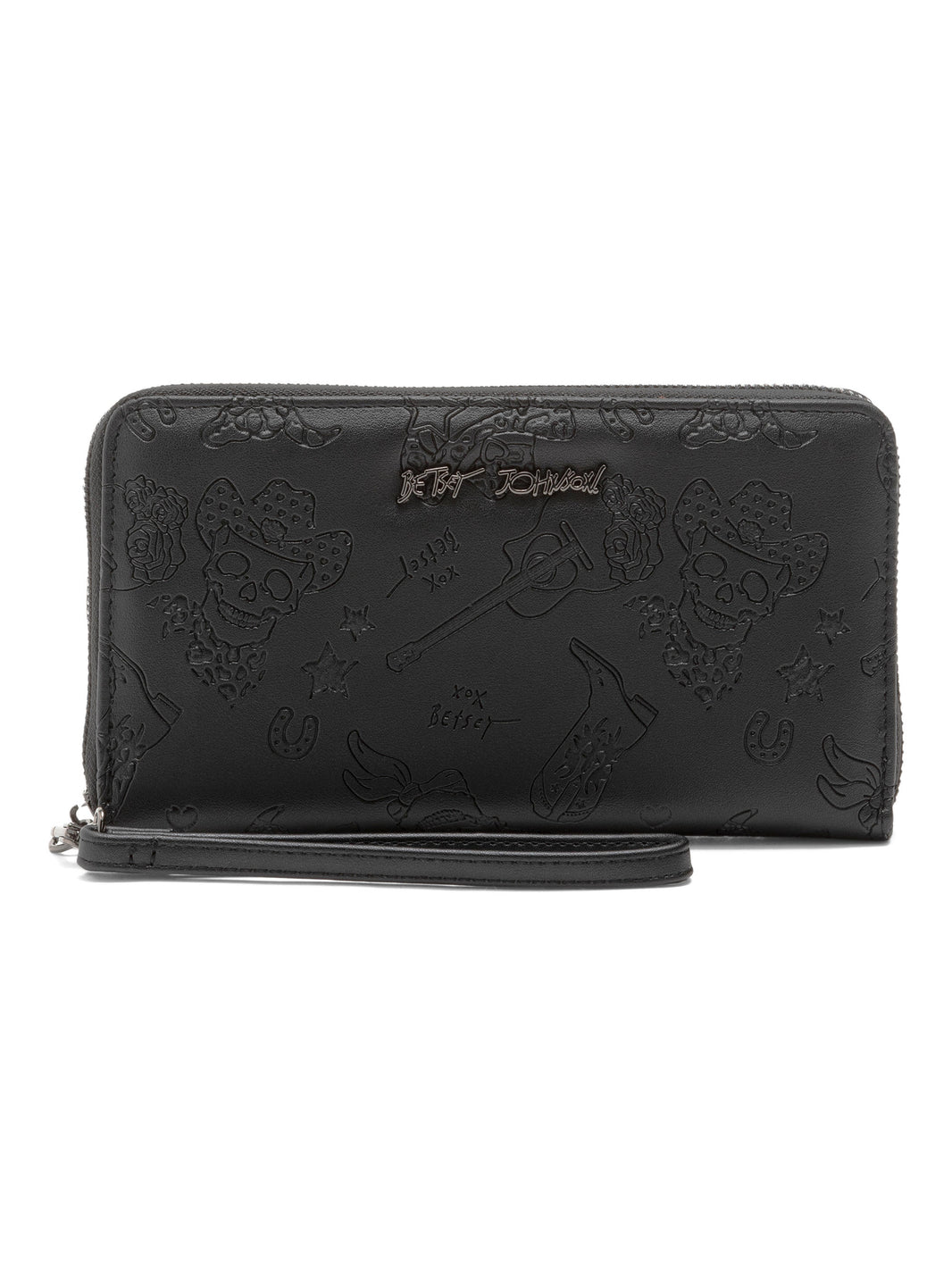 BETSEY JOHNSON Zip Around Skull Cüzdanı