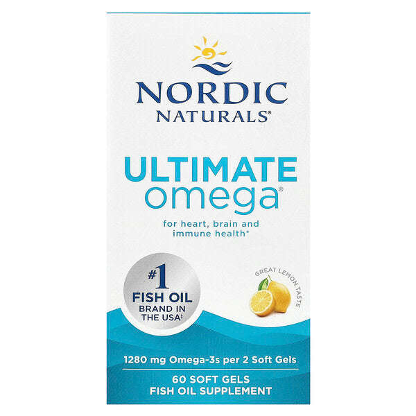 Nordic Naturals Ultimate Omega Limon 60 Yumuşaq Jel 640 Mq Hər Yumuşaq Jel üçün YoxYox