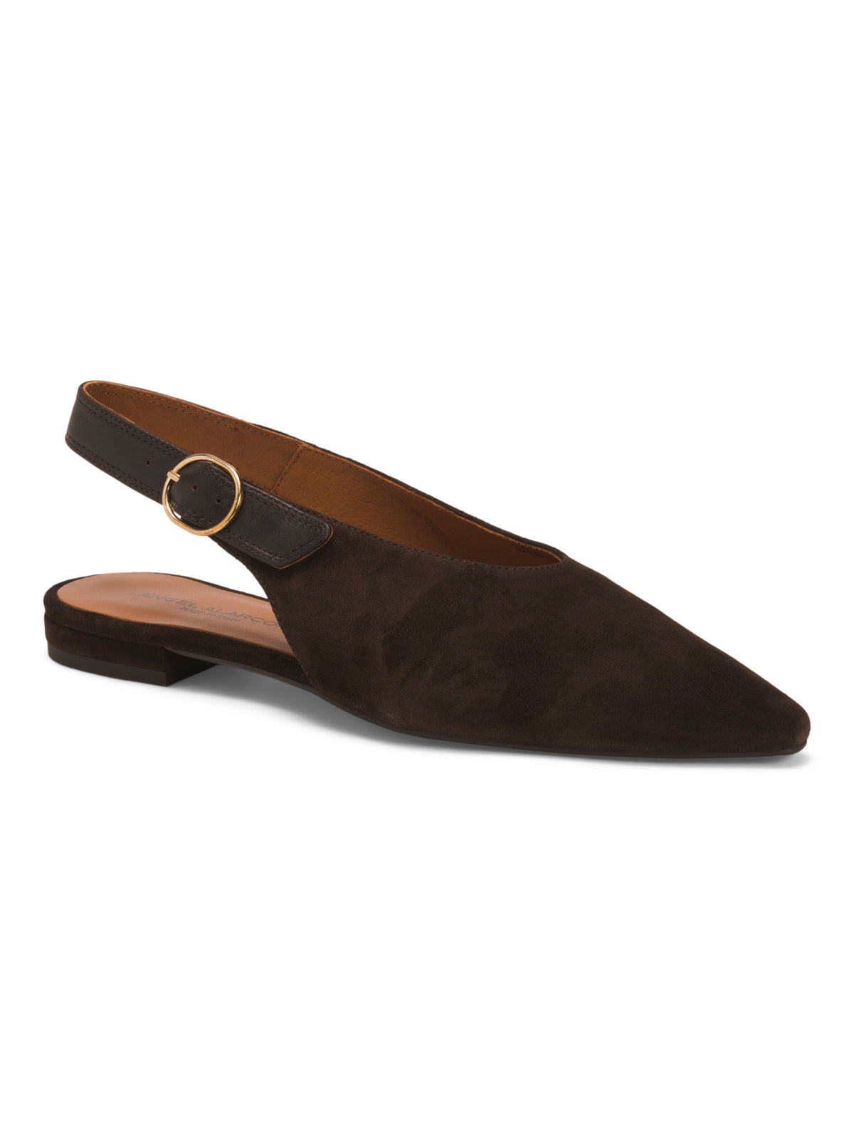 ANGEL ALARCON İspaniyada İstehsal Edilmiş Süet Sivri Burunlu Slingback Ayaqqabısı