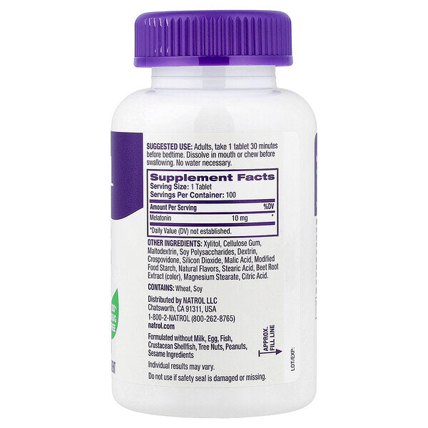 Natrol Melatonin Sürətli Əriyən Sitrus 10 Mg 100 Tablet