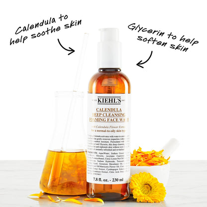 Kiehl's Since 1851 Calendula Dərin Təmizləyici Köpüklü Üz Yuma Vasitəsi Yağlı Cild üçün