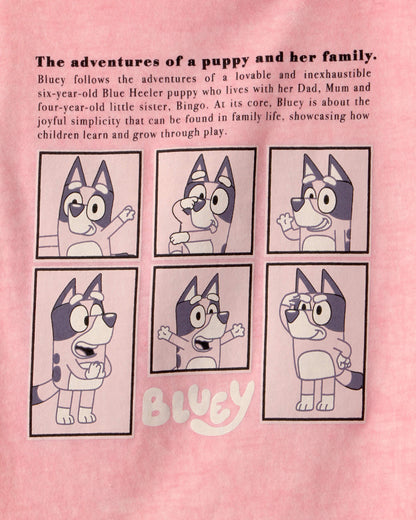 Carter's Toddler Girl Bluey™ Qrafik Köynəyi - Çəhrayı