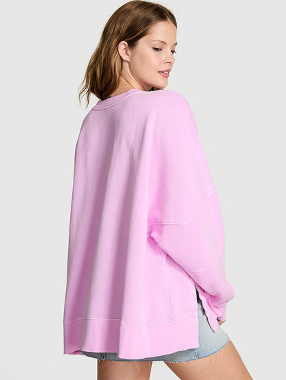 PINK Campus Fleece™ Tunic Crew Sweatshirt