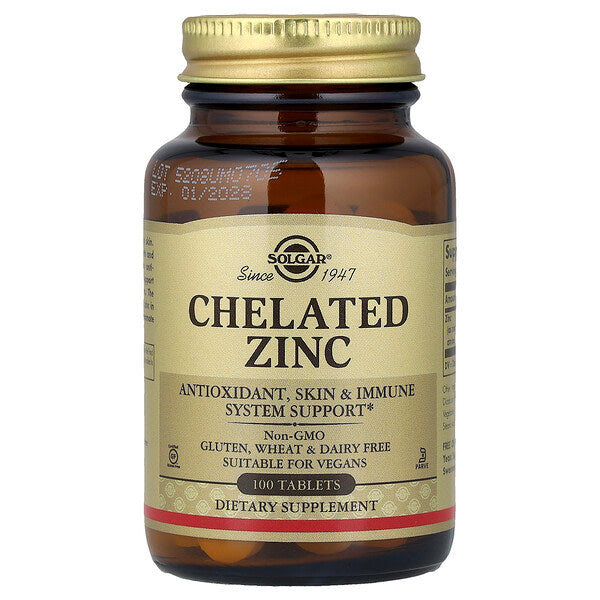 Solgar Chelated Zinc 100 Tablet 22 Mg