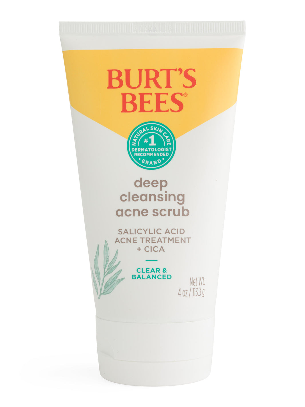 BURT'S BEES 4oz Təbii Akne Çözümü Dərin Təmizləmə Ovuntu
