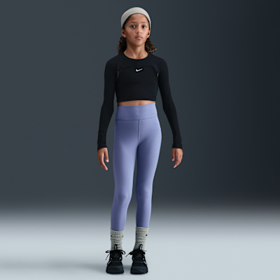 Nike One Big Qız Uşaq Dri-FIT Yüksək Bel Leggings