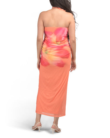 MADDEN GIRL Halter Neck Maxi Geyimi