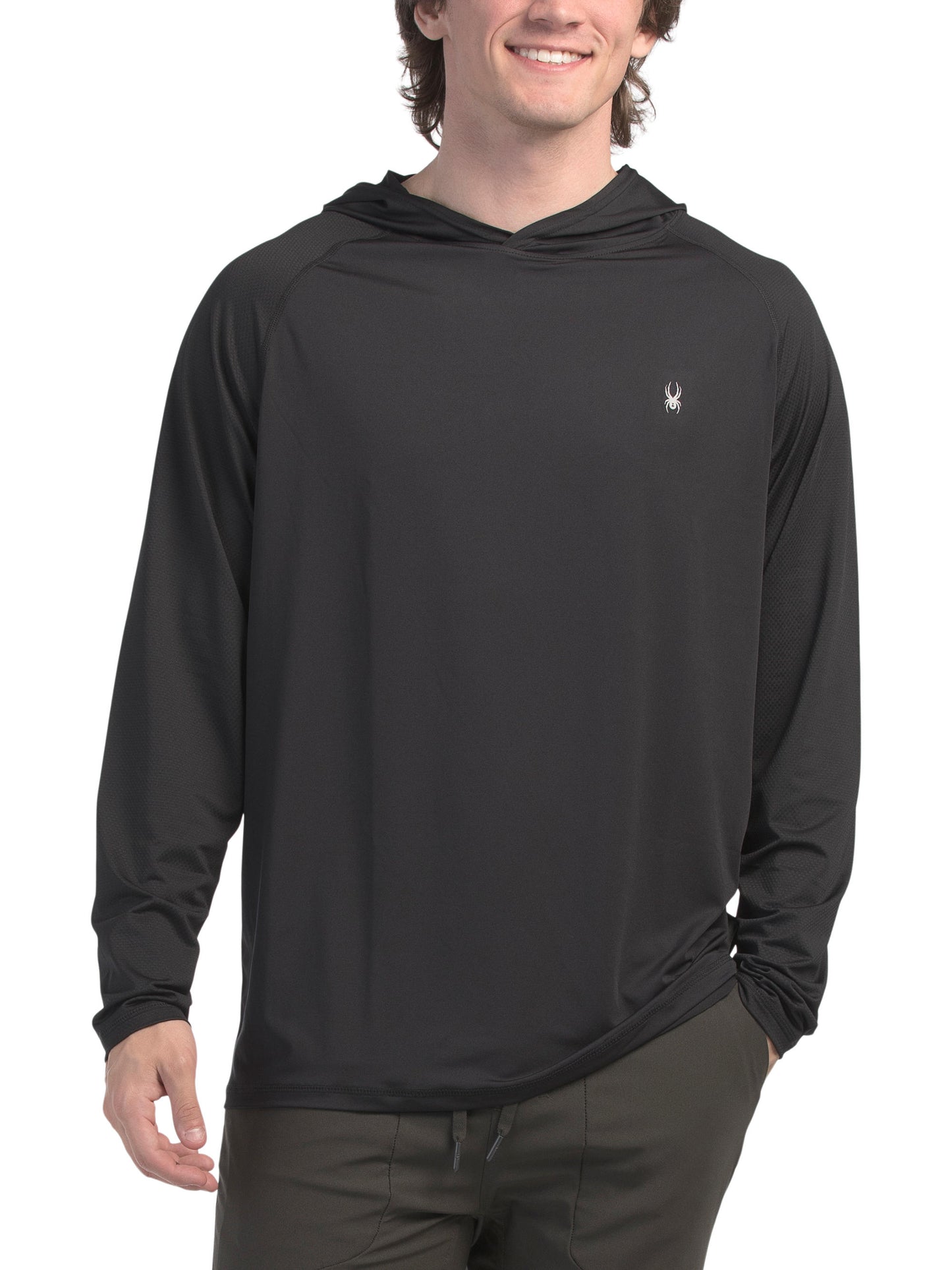 SPYDER Toxumlu Teksturlu Qollu Başlıqlı Rash Guard