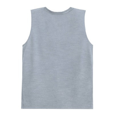 Goodie Two Sleeves Kişi Pabst Blue Ribbon Muscle Tank Top - Heathered Mavi XXL