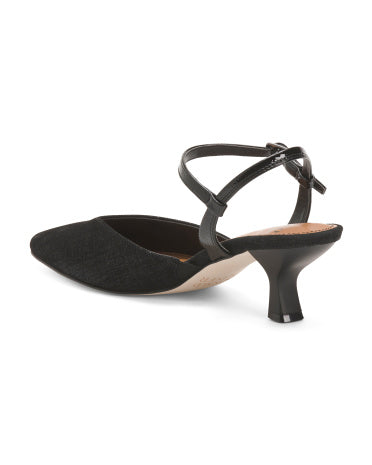 DONALD PLINER Suede Cion Slingback Topuqlu Ayaqqabı