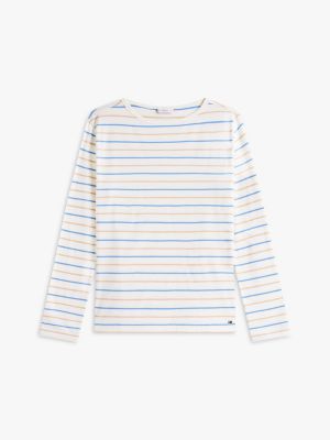 Tommy Hilfiger Yüngül Boatneck Köynək, Zəngin Krem Rengareng