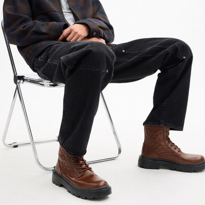 Coach Combat Boot In Signature Leather