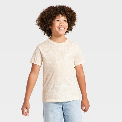Cat & Jack Oğlan Qısa Tərəfli Tie Dye Köynəği Açıq Mavi M