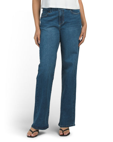 D. JEANS NEW YORK Yüksək Bel Geniş Paça Cins