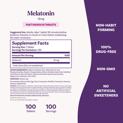 Natrol Melatonin Sürətli Əriyən Sitrus 10 Mg 100 Tablet