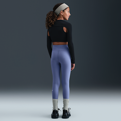 Nike One Big Qız Uşaq Dri-FIT Yüksək Bel Leggings
