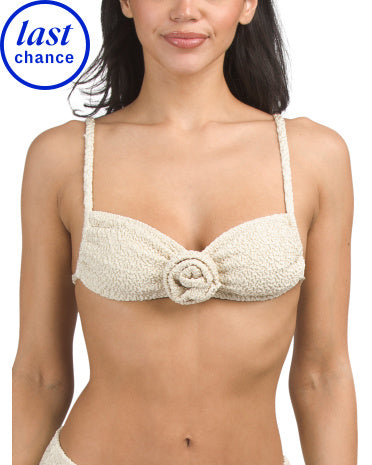 Made In Colombia Textured Devin Rosa Bikini Üst