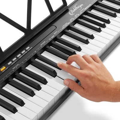 Ashthorpe 61 Düymə Rəqəmsal Elektronik Klaviatura Pianino Başlanğıcçılar üçün Qulaqlıq və Mikrofon ilə