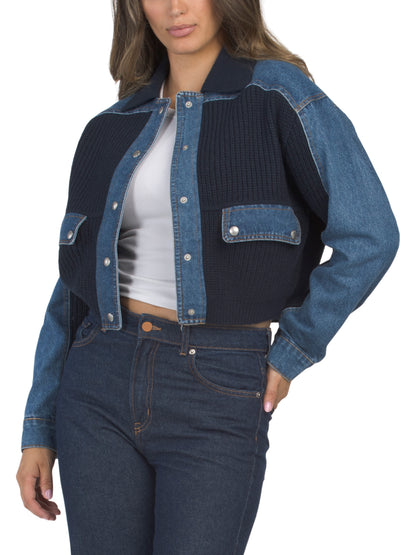 BLANK NYC Denim Və Kazak Kardiqan