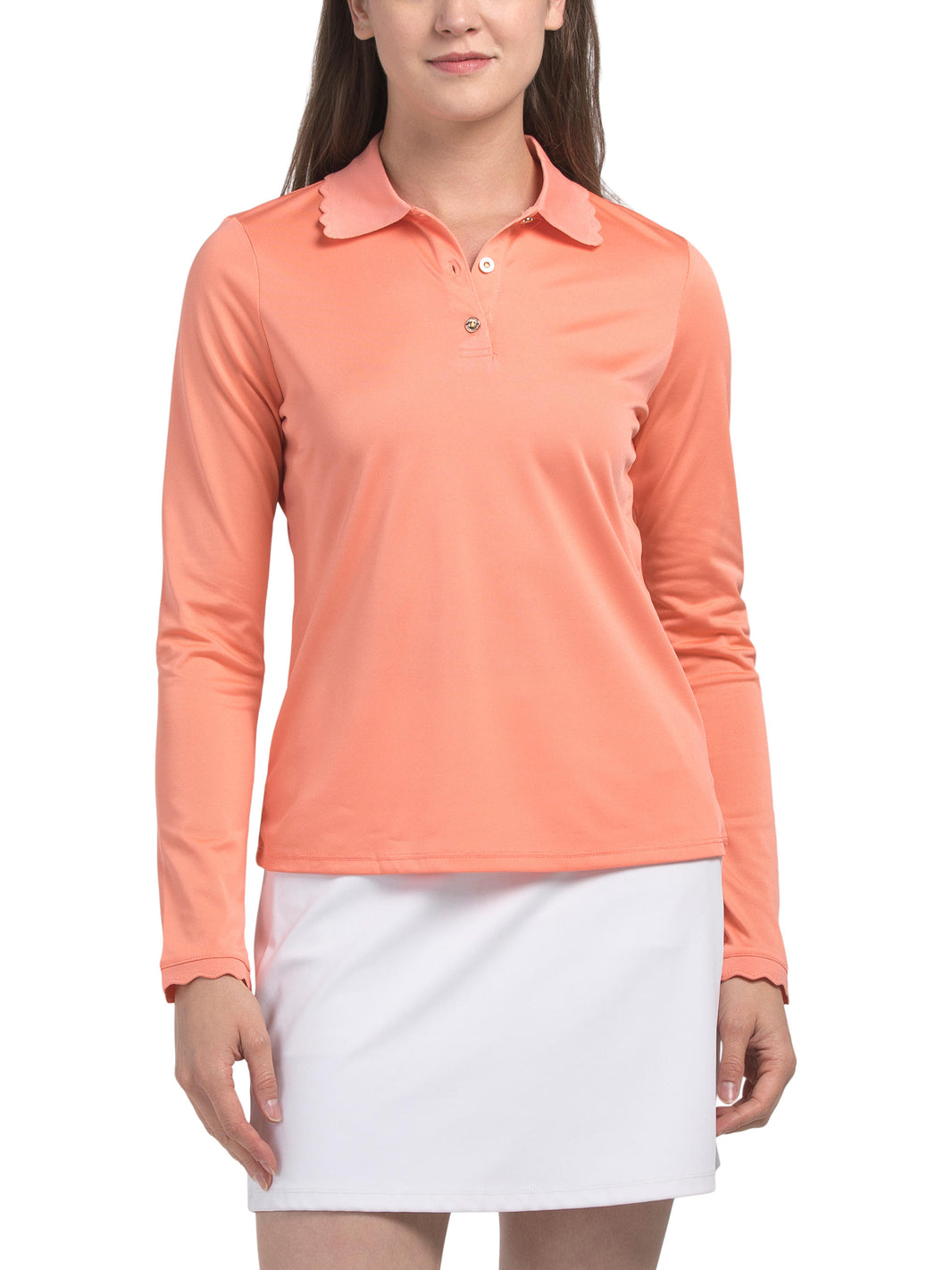 STELLA PARKER UPF 50 Düymə Cəbhəsi Uzun Tərəvəz Dənizkənarı Polo