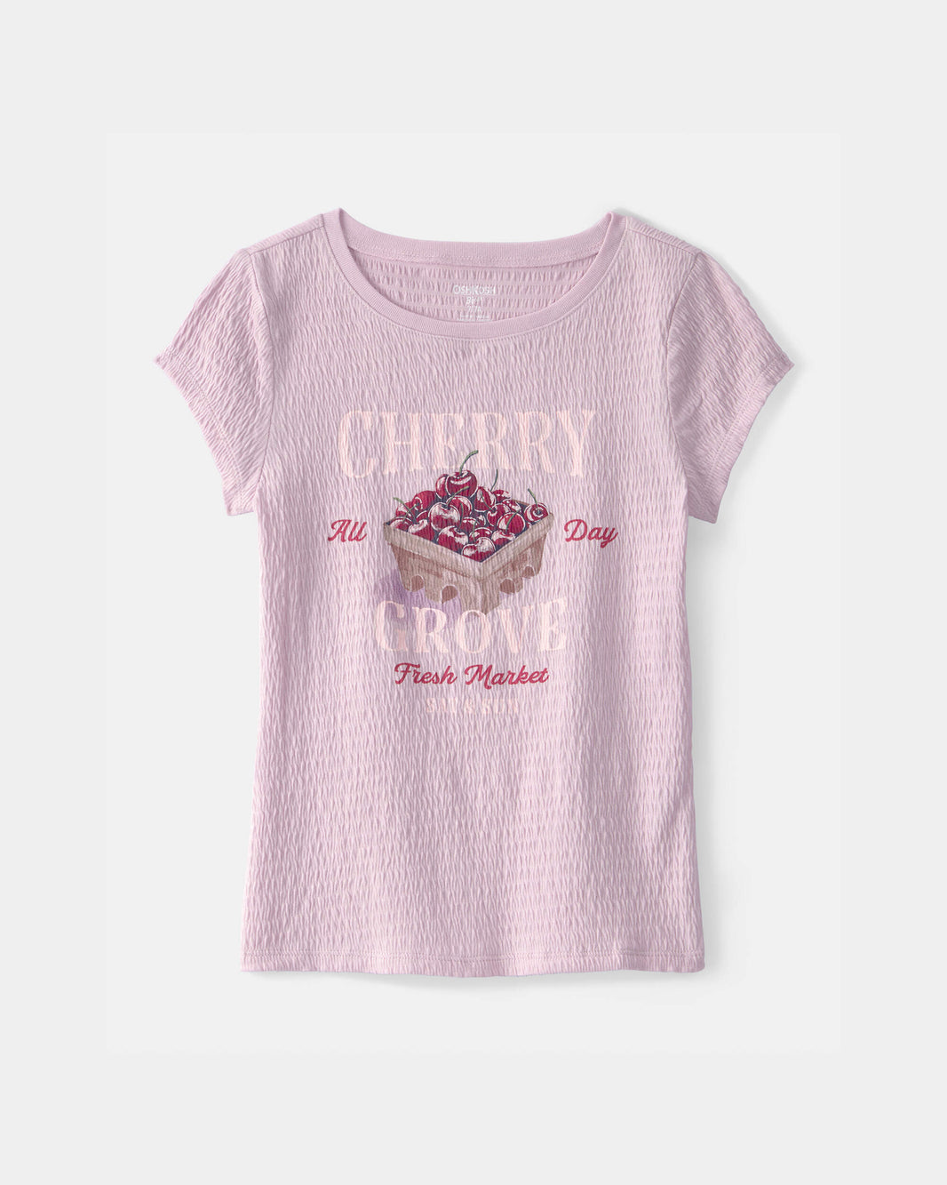 OshKosh B'gosh Qız Çiçək Dəri Bluzka - Bənövşəyi