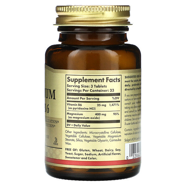 Solgar Magnesium B6 Vitaminli 100 Tablet