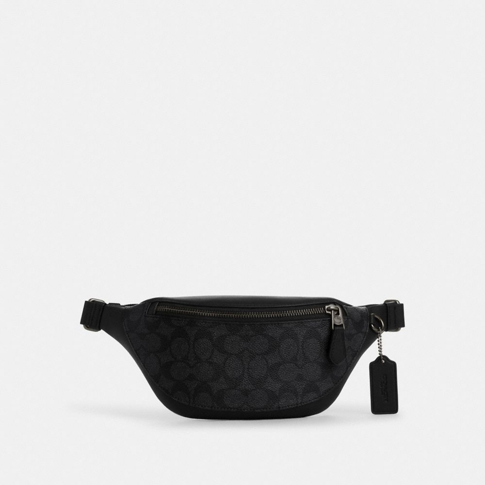 Coach Warren Mini Kəmər Çantası Signature Kanvasdan