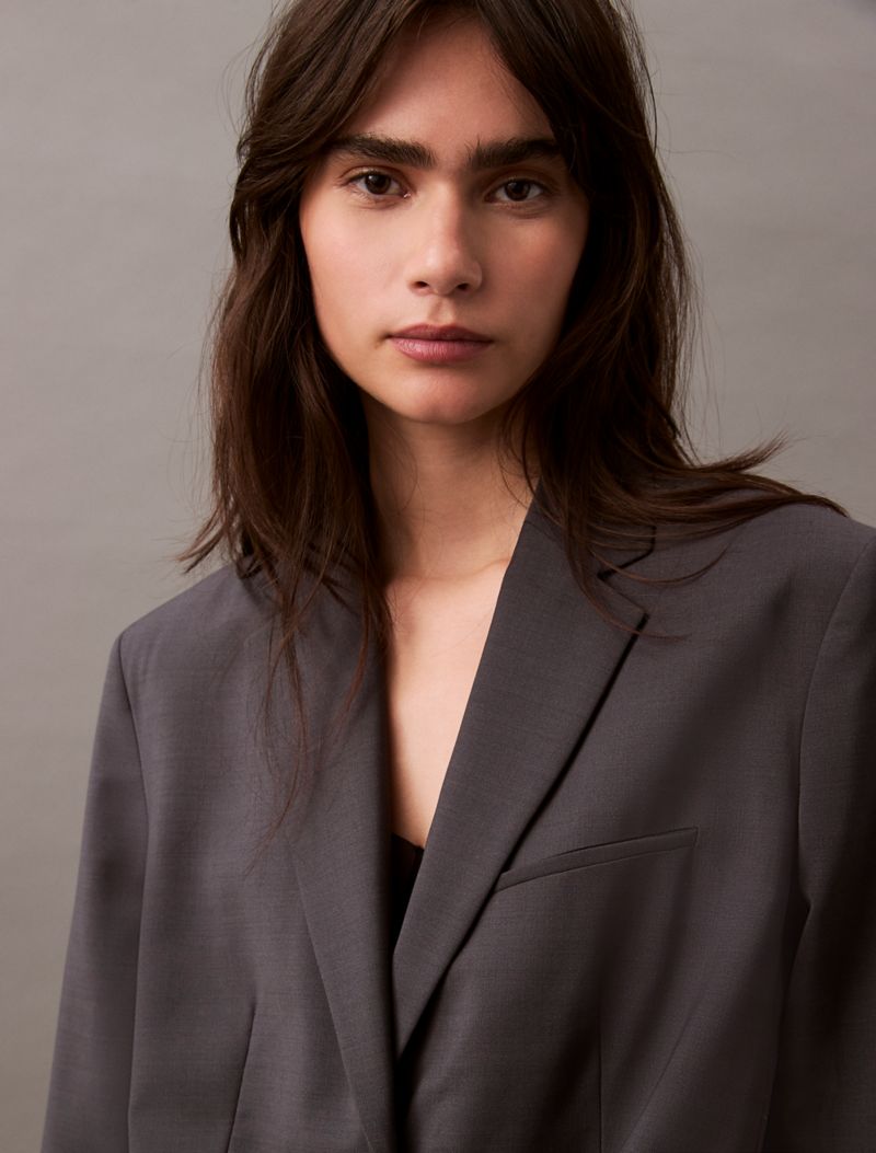 Calvin Klein Tropik Yün Qarışımlı Ceket