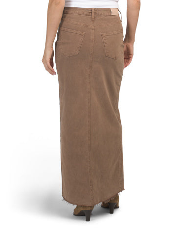 Angela Maxi Ətək Xam Kənarla