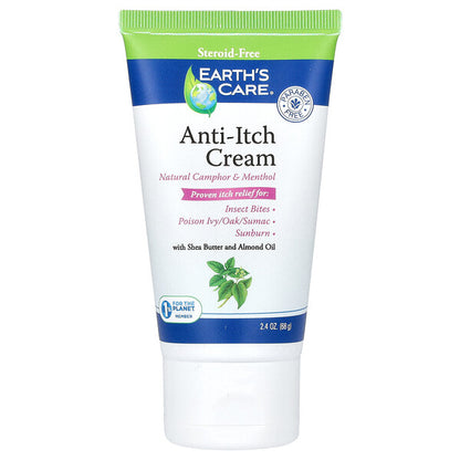 Earth's Care Kaşıntı Karşıtı Krem Shea Yağı ve Badem Yağı İçeren 2x68 G