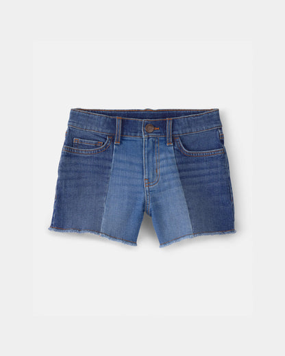 Carter's Qız Rəngli Denim Şortlar - Tünd Yuyun