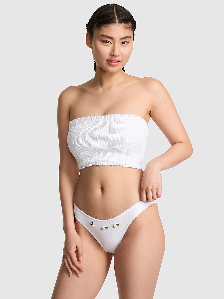 PINK Iris Rib Bikini Üstü