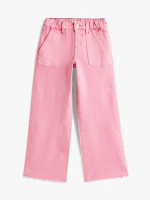 Tommy Hilfiger Uşaq Uzun Paça Utility Cins, Çəhrayı Pembe