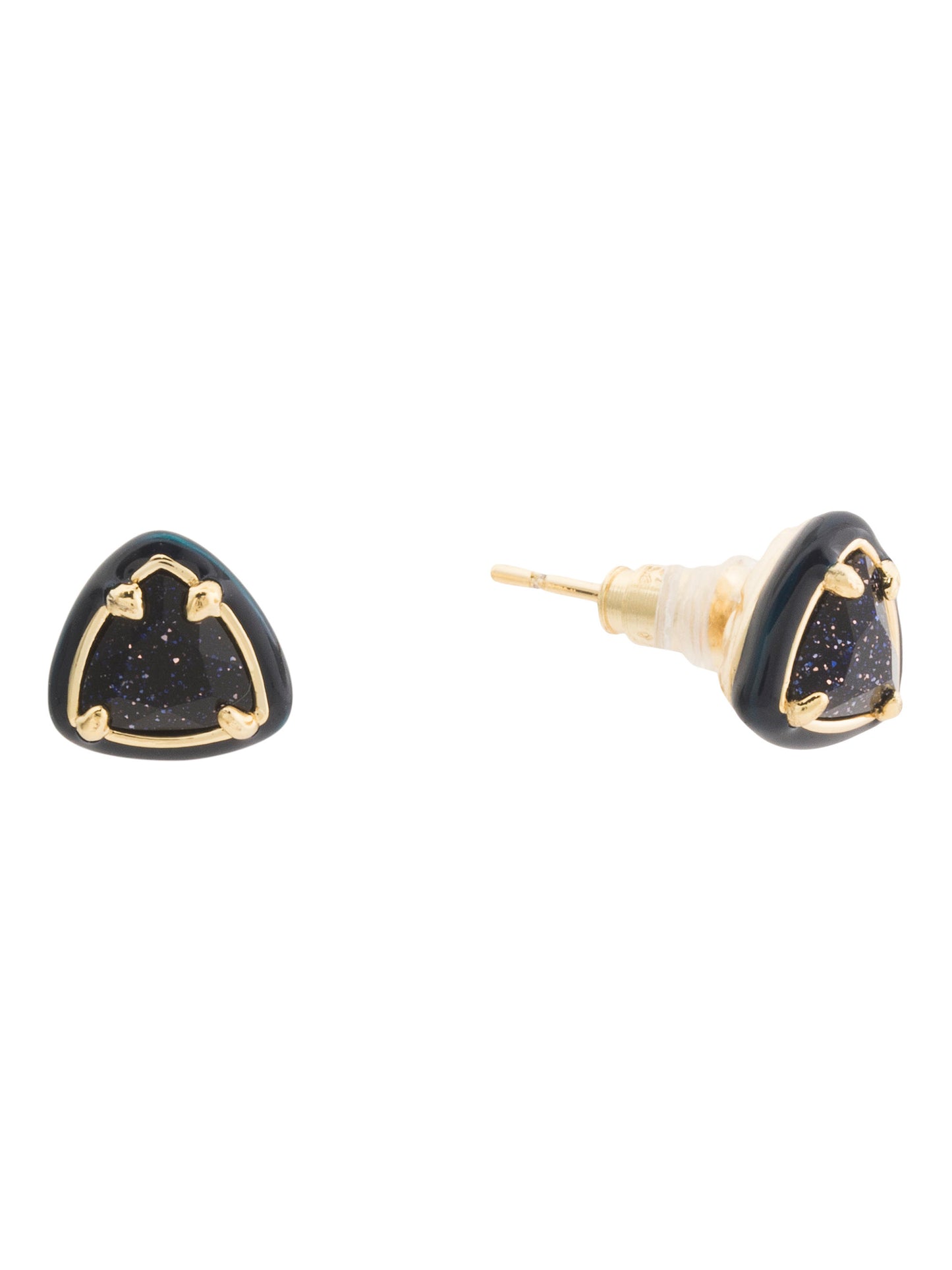 KENDRA SCOTT Gold Tünd Mavi Qızıltas Arden Emaye Çərçivəli Saplı Küpə