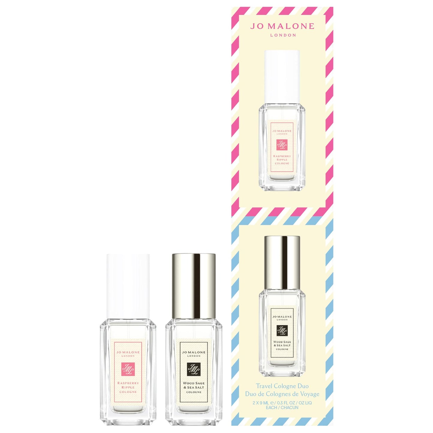 Jo Malone London Mini Çiyələk Ripple & Wood Sage & Sea Salt Kolonya Duet Dəsti