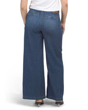 Nori Geniş Paça Denim Şalvar
