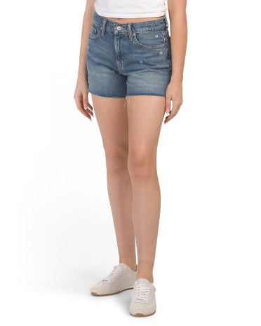 Embroidered Midi Shorts