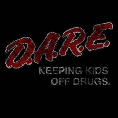 Kişi D.A.R.E. Qısa Tərəfli Qrafik Köynəyi - Qara L