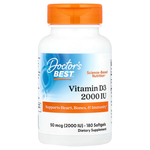 Doctor's Best D3 Vitamini 50 Mcg 2000 IU 180 Softgel